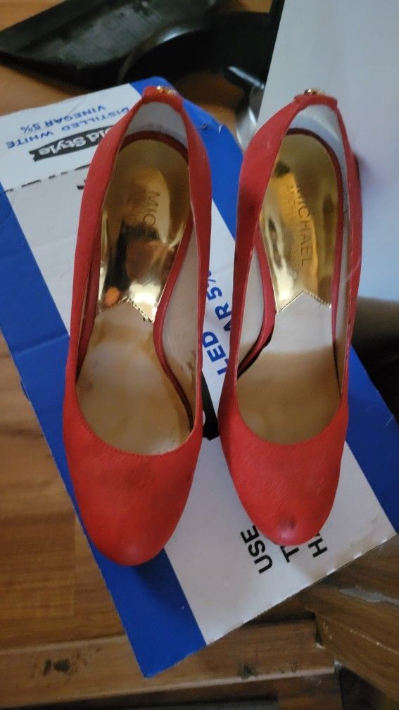 Red Michael Kor Heels