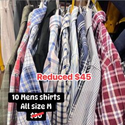 Bundle of 10 mens shirts sz M