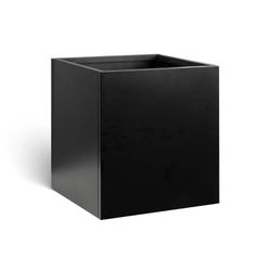 Steel Metal Planter Rectangular Indoor Black Planter Box Large Outdoor Planters Steel 17" x 17" x 18" Commercial Residential for Patio, Deck, Garden