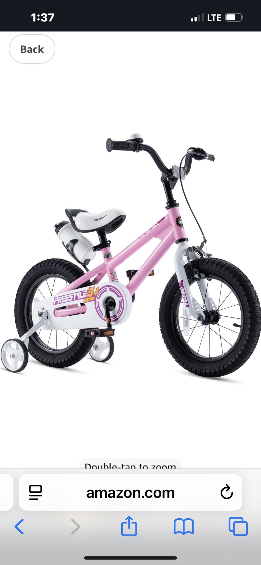 14” RoyalBaby Kids Bike EZ Freestyle Training Free Balance to Pedal Easy Learning Bicycle, for Toddlers to Big Kids (ages 3-5)
