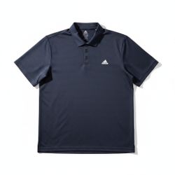 Adidas Men's XL Golf Polo Navy Blue Performance Shirt Short Sleeve