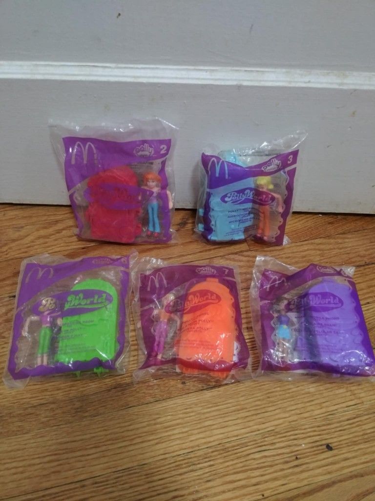 Polly World Sealed Mcdonald Toys Five Altogether.
