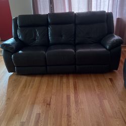 Genuine leather recliners 3 piece set