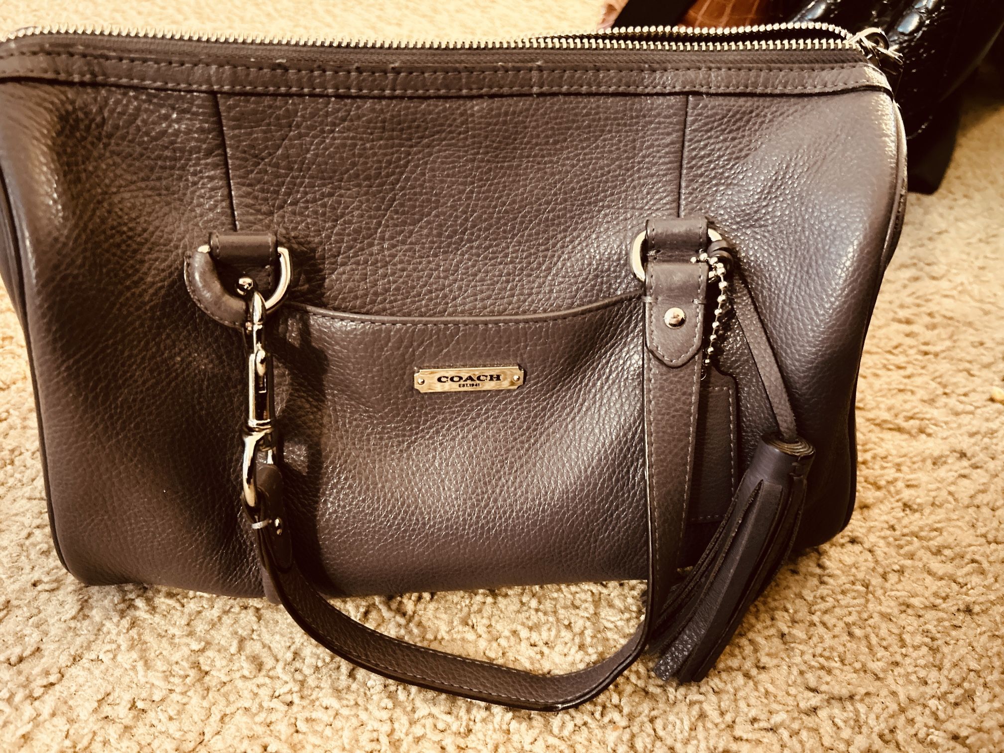 Coach Soft Leather Pebble Handbag