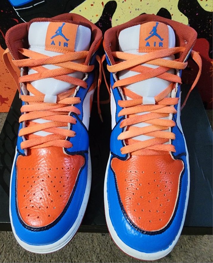 Nike Air Jordan 1 Mid Custom OKC THUNDER ⚡️