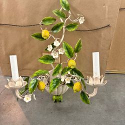 vintage Italian tole lemon wall light