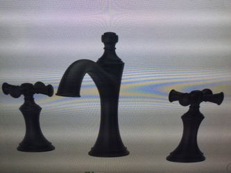 TISBURY WIDESPREAD CENTERSET BATHROOM FAUCET IN SPOT DEFENSE MATTE BLACK LG49TBOSDB