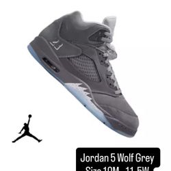 Jordan 5 Wolf Gray Size 10M - 11.5W 