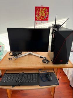 PC, Monitor & Desk