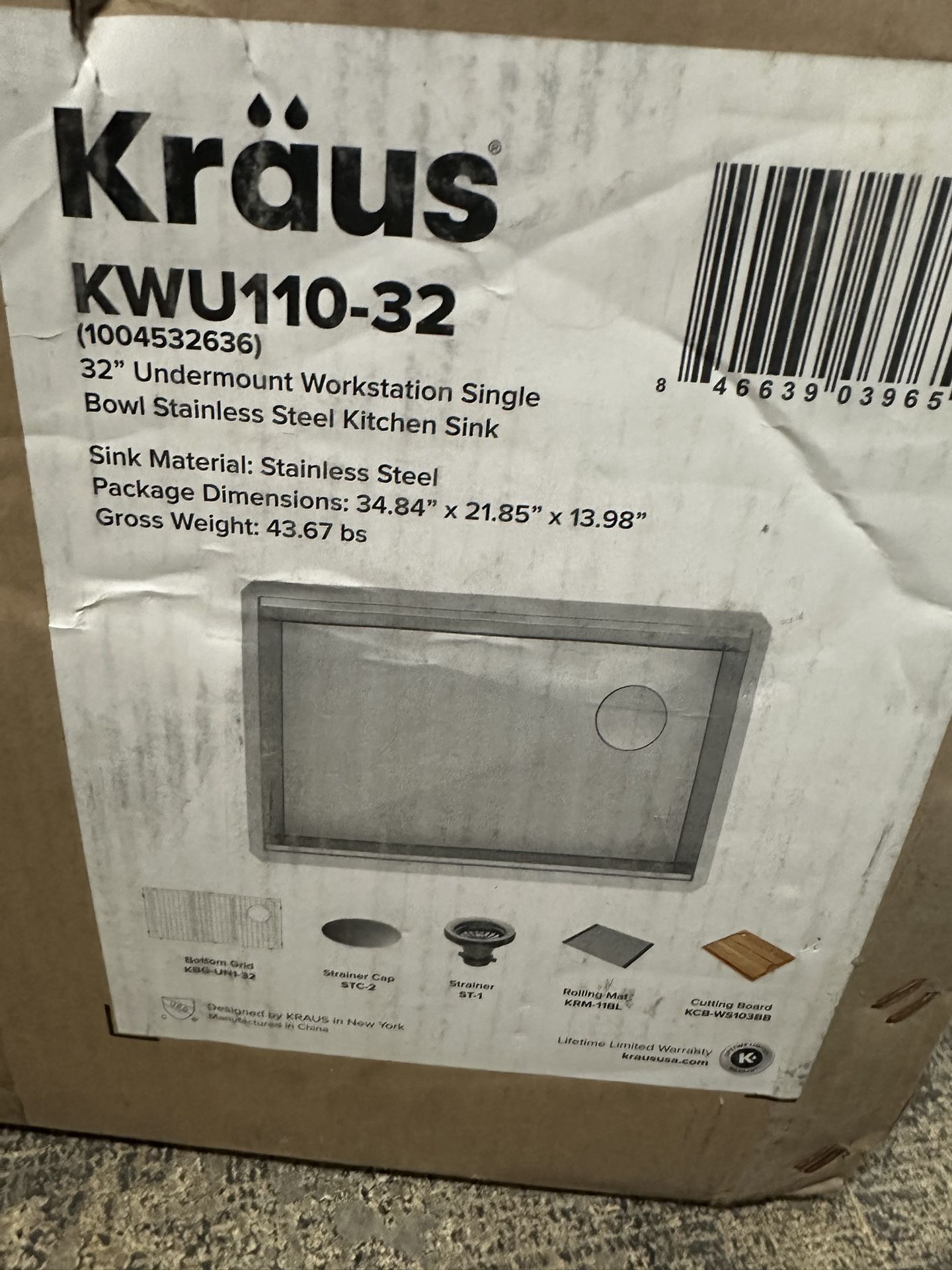 Kraus 32” Kitchen Sink