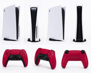 PlayStation 5 Disc Edition + Red DualSense Controller