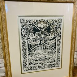 Lords Prayer Art Work And Beautiful Framing 