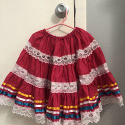 Pink children skirt with lacing
