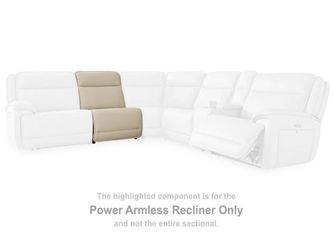 Double Deal Almond Power Armless Recliner   U1300131