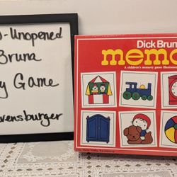 Vintage Dick Bruna Memory Game 1984- New Unopened 
