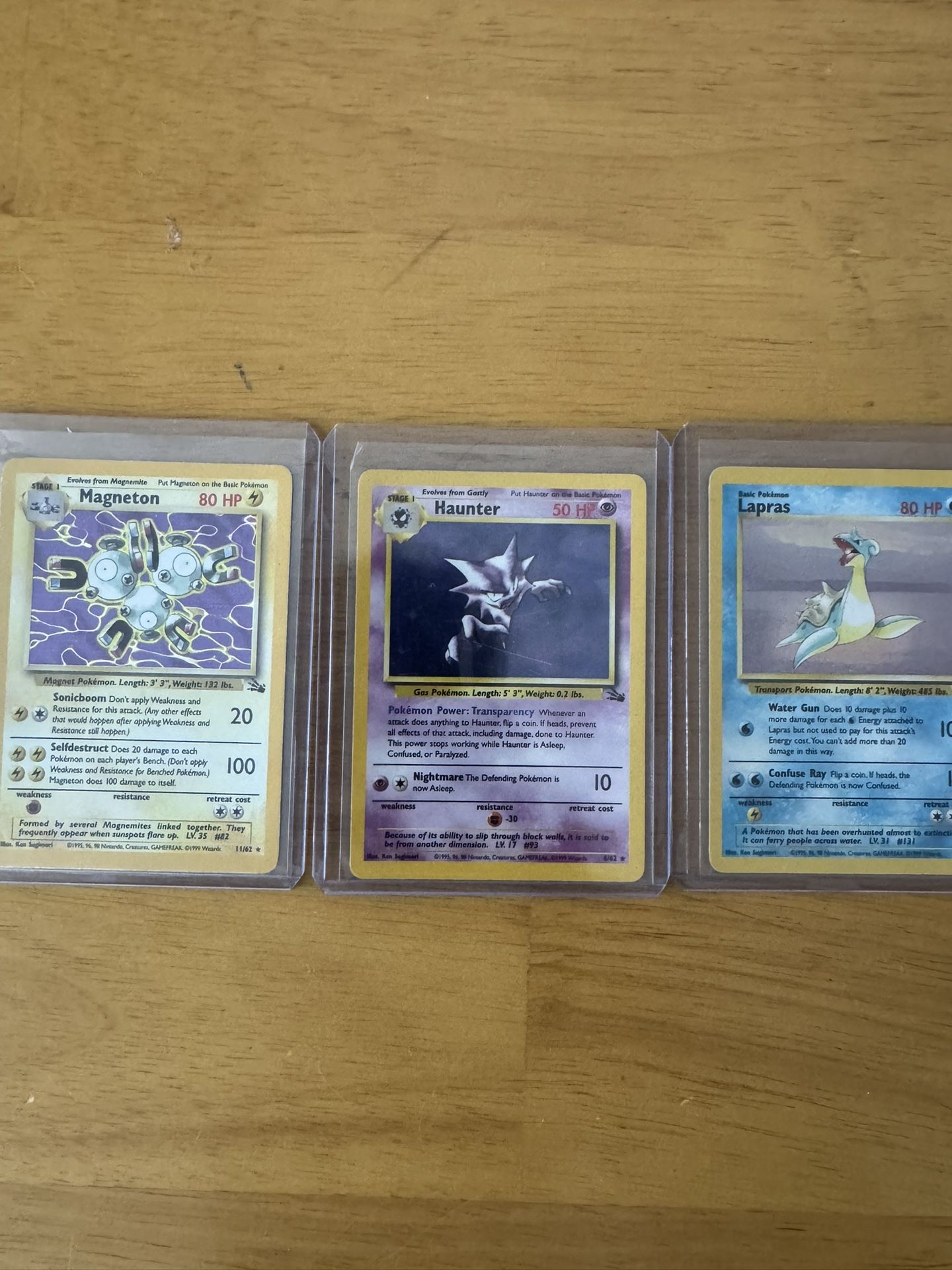 Fossil holos Vintage Pokemon