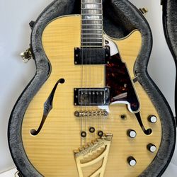 Gorgeous D'Angelico Excel EX-SS Semi-Hollow with Stairstep Tailpiece Natural With Original Hardshell Case!
