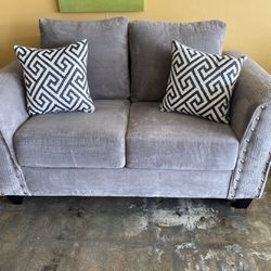 Glam Sofa Set Gray