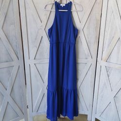 Royal Blue Maxi Halter Dress