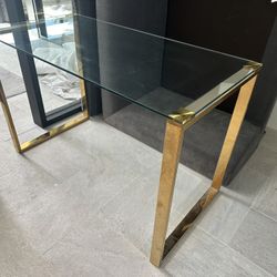 Glass/Brass Desk