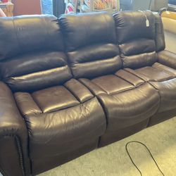 Double Electric Recliner Couch 