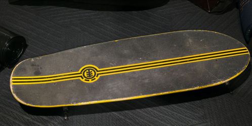 Element Skateboard Deck Black Yellow Stripe