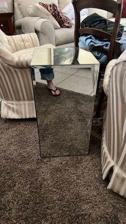 Mirrored table. Plant stand etc