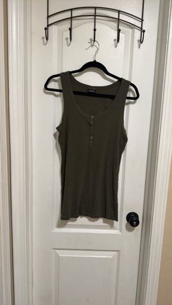 Torrid Striped Henley Tank Top Size 1