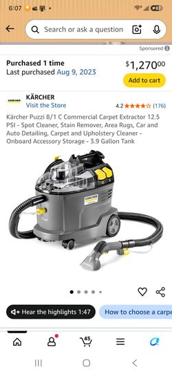 Kärcher Puzzi 8/1 C Commercial Carpet Extractor