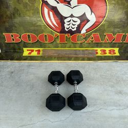 Cap Rubber 35Lb Hex Dumbbells  pair $80   