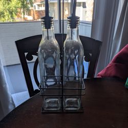 Glass Bottles And Caddy 