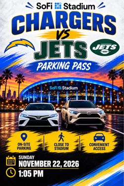 SoFi Stadium Parking Pass - Chargers vs. Jets