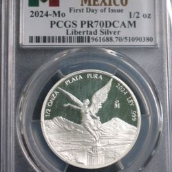 2024 Mexico 1/2 Troy Ounce Libertad PCGC Proof 70 Ultra Cameo Silver Coin