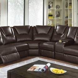 Power Reclining Sectional Available For Immediate Delivery