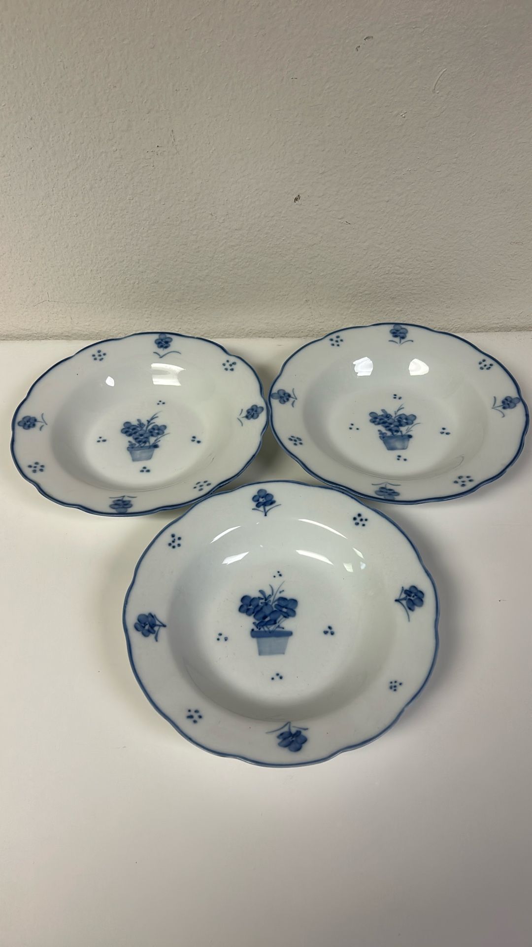 Set Of Three Medium Sized Bowl Plates