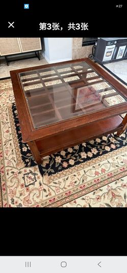 Coffee Table Solid Wood and glass