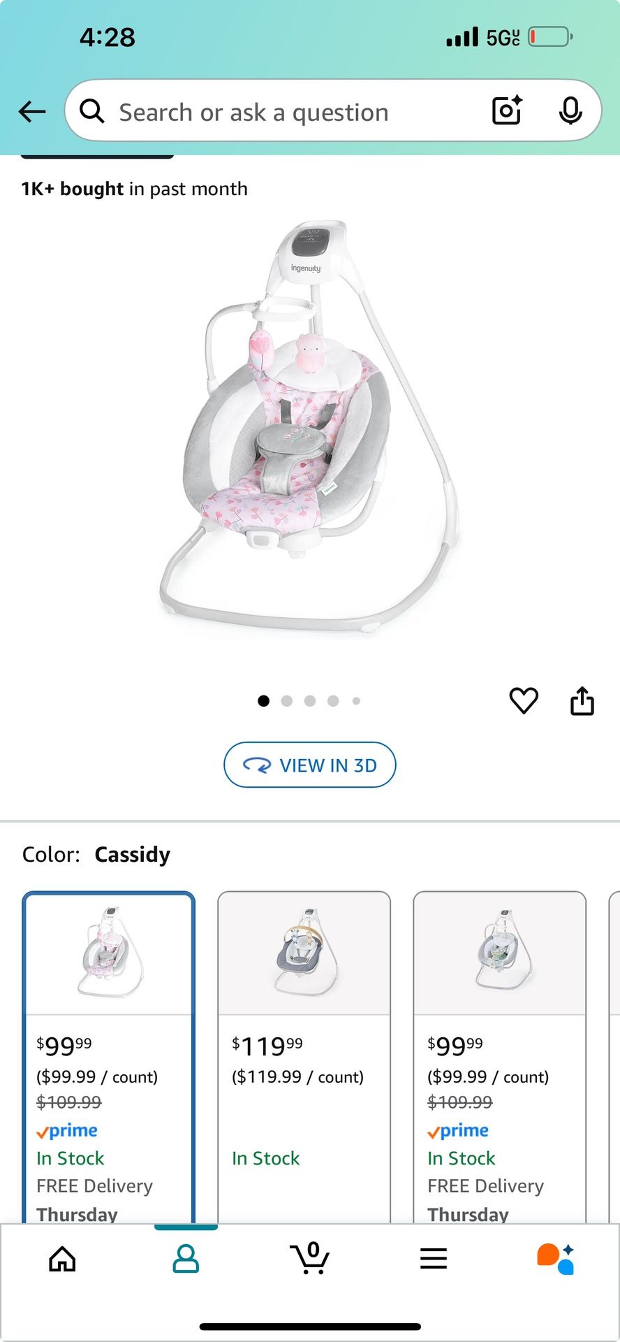 Baby swing