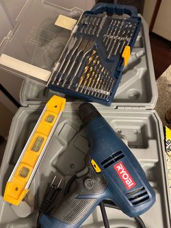 Ryobi Corded Drill with Bit Set and Level