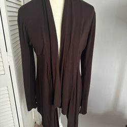 Brown Open Cardigan 