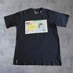 LRG Lifted Research Group Claude Money Lion Rock T-Shirt Black Men's XL Graphic