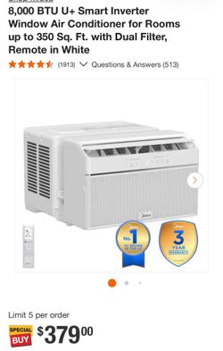 Midea 8000 BTU Smart Window Air Conditioner