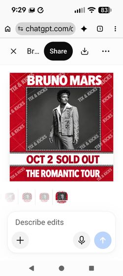 Bruno Mars- Oct. 2