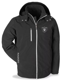 NFL RAIDERS Soft Shell Coat Large Size New
