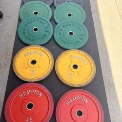 Hampton and other Olympic weights. All in good condition