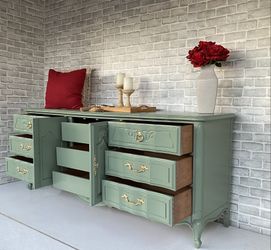 slim fit dress slacks Dumbo Olive Green Dresser | Modern Bedroom Chest & Storage main image 1
