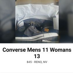 Converse Unisex Mens Size 11 Women's Size 13