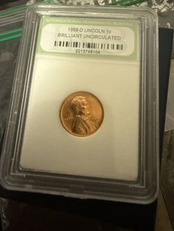 Penny Uncirculated 1958 D- Mint Mark 