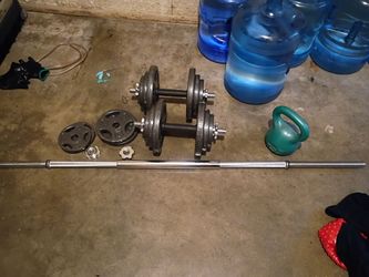 Athletic works cast iron weight set