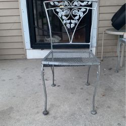 Silver Metal Patio Chairs