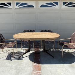Vintage Wood Table Mid Century Rustic 